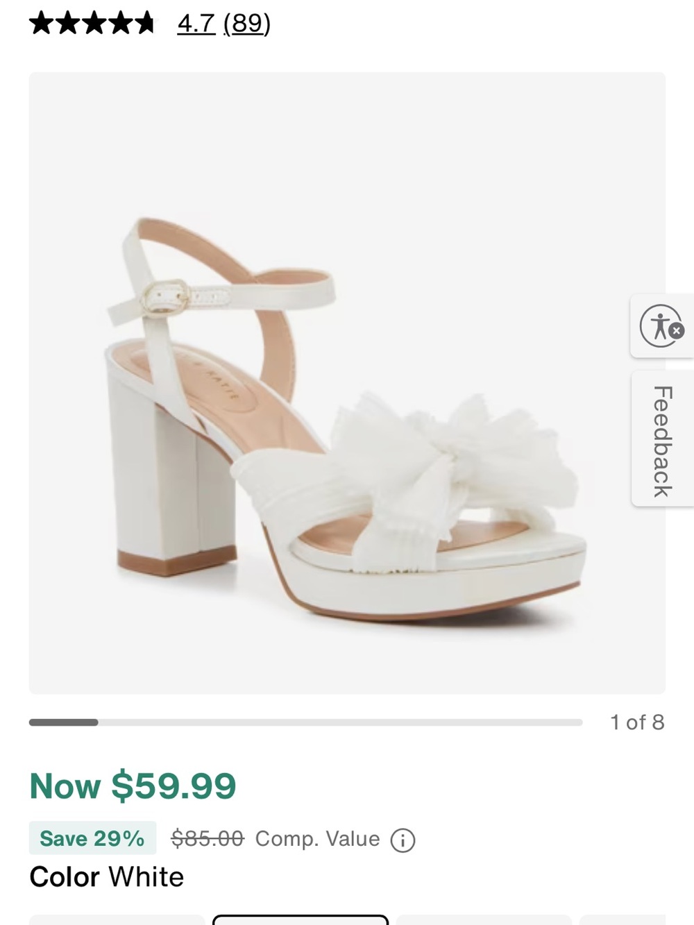 Kelly & Katie wedding shoe size 6